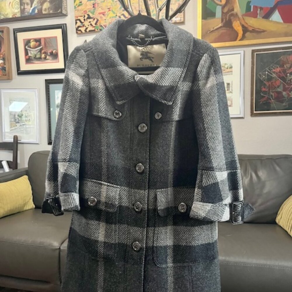 RARE Burberry Westminster Wool Swing Coat - Picture 4 of 14